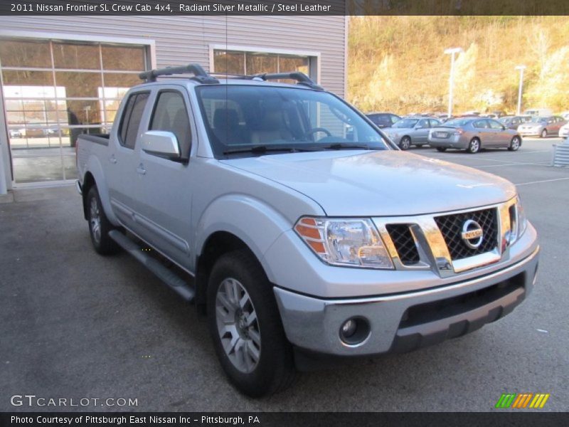 Radiant Silver Metallic / Steel Leather 2011 Nissan Frontier SL Crew Cab 4x4