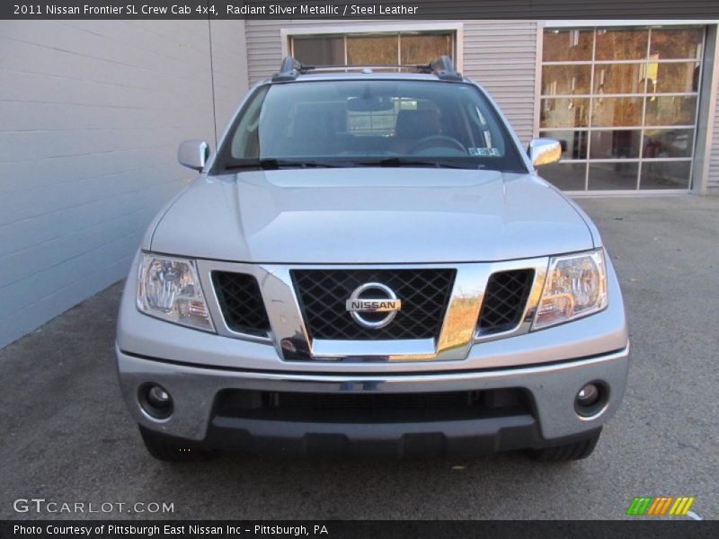 Radiant Silver Metallic / Steel Leather 2011 Nissan Frontier SL Crew Cab 4x4