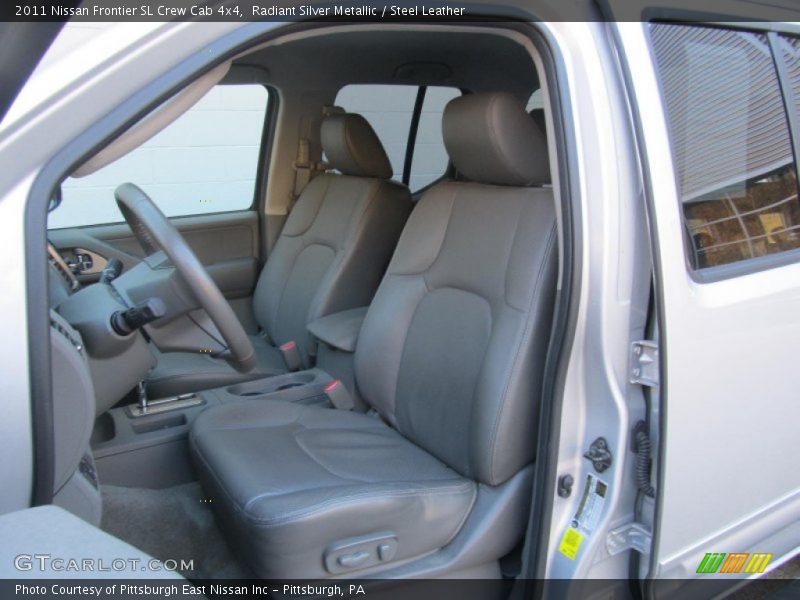 Radiant Silver Metallic / Steel Leather 2011 Nissan Frontier SL Crew Cab 4x4