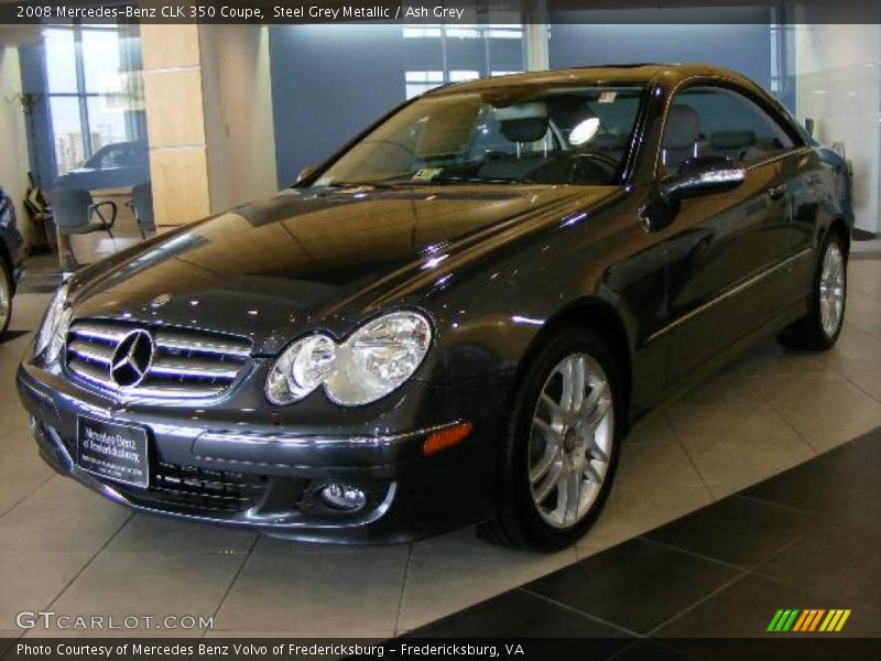 Steel Grey Metallic / Ash Grey 2008 Mercedes-Benz CLK 350 Coupe