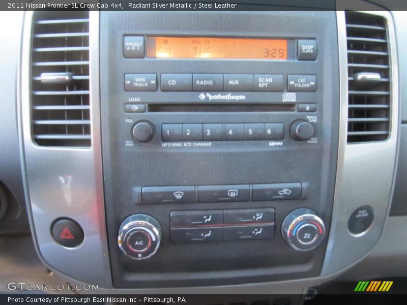 Radiant Silver Metallic / Steel Leather 2011 Nissan Frontier SL Crew Cab 4x4