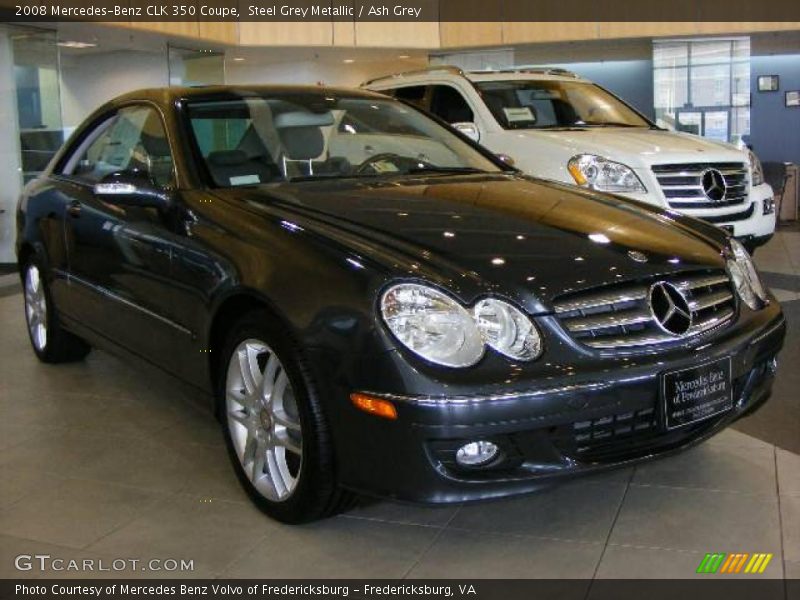 Steel Grey Metallic / Ash Grey 2008 Mercedes-Benz CLK 350 Coupe