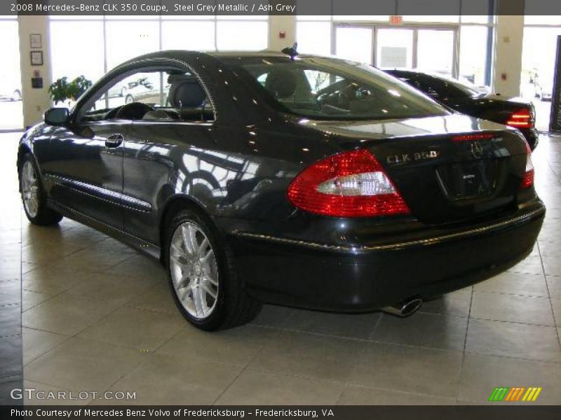 Steel Grey Metallic / Ash Grey 2008 Mercedes-Benz CLK 350 Coupe