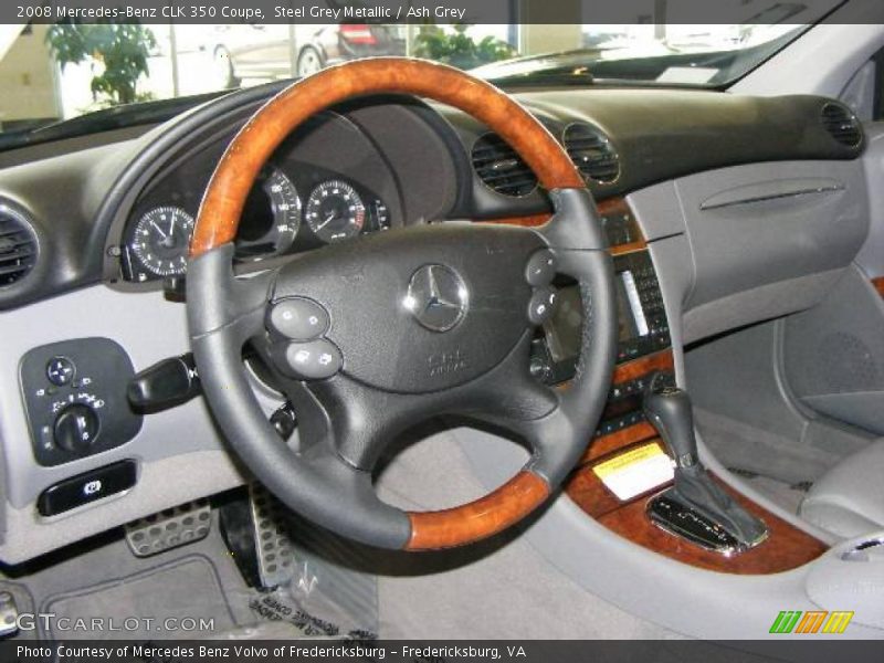 Steel Grey Metallic / Ash Grey 2008 Mercedes-Benz CLK 350 Coupe