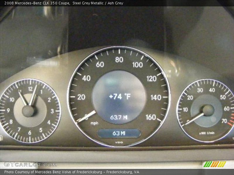 Steel Grey Metallic / Ash Grey 2008 Mercedes-Benz CLK 350 Coupe
