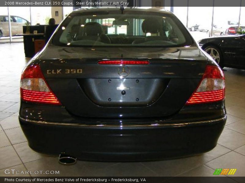 Steel Grey Metallic / Ash Grey 2008 Mercedes-Benz CLK 350 Coupe