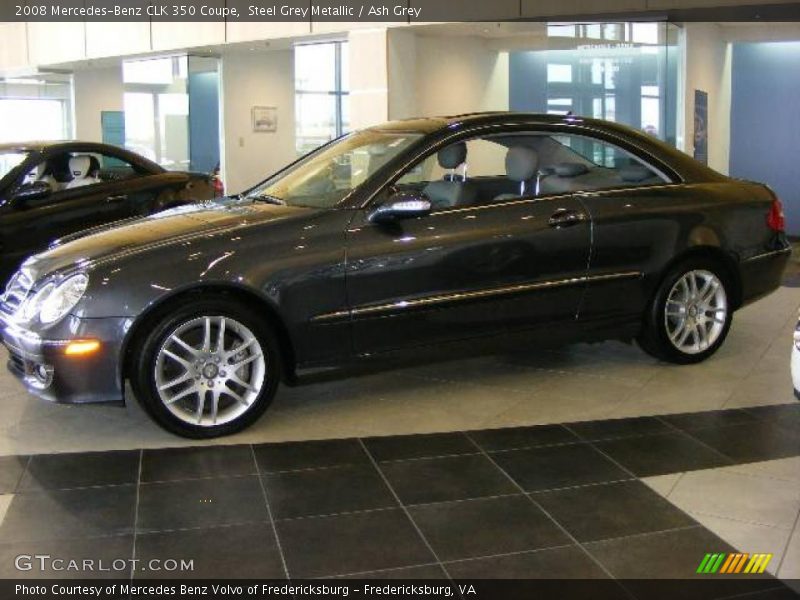 Steel Grey Metallic / Ash Grey 2008 Mercedes-Benz CLK 350 Coupe