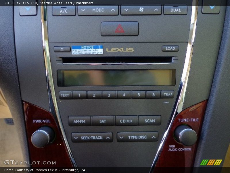 Starfire White Pearl / Parchment 2012 Lexus ES 350