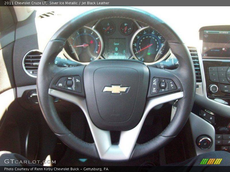 Silver Ice Metallic / Jet Black Leather 2011 Chevrolet Cruze LT