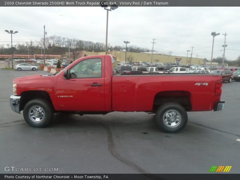 Victory Red / Dark Titanium 2009 Chevrolet Silverado 2500HD Work Truck Regular Cab 4x4