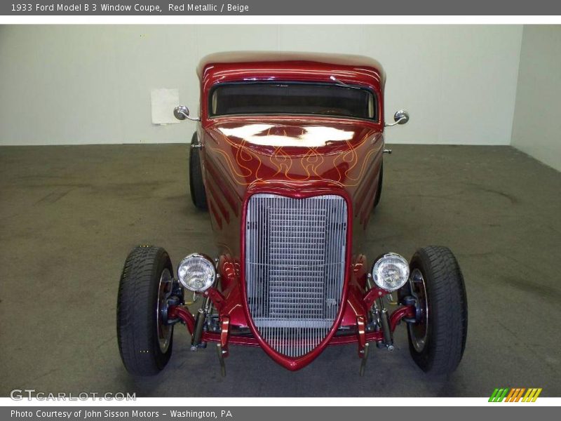 Red Metallic / Beige 1933 Ford Model B 3 Window Coupe