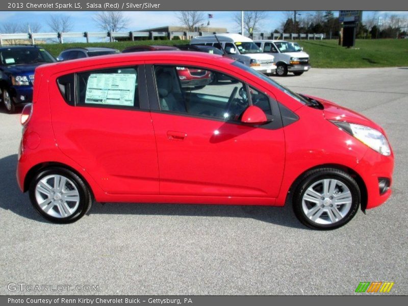 Salsa (Red) / Silver/Silver 2013 Chevrolet Spark LS