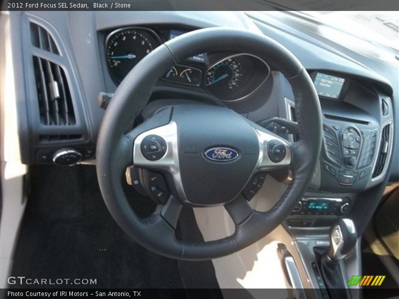 Black / Stone 2012 Ford Focus SEL Sedan