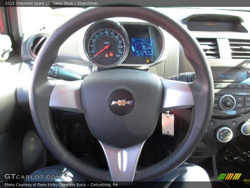 Salsa (Red) / Silver/Silver 2013 Chevrolet Spark LS