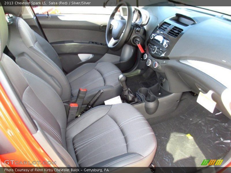 Salsa (Red) / Silver/Silver 2013 Chevrolet Spark LS