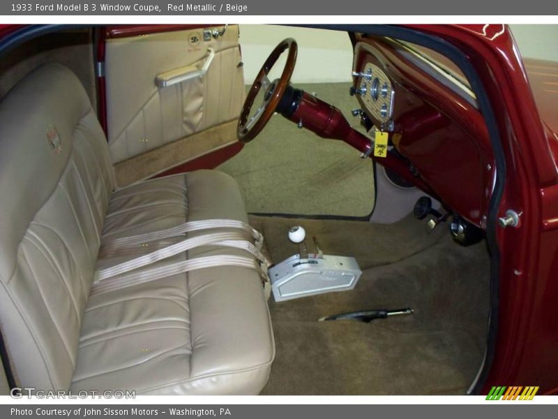 Red Metallic / Beige 1933 Ford Model B 3 Window Coupe
