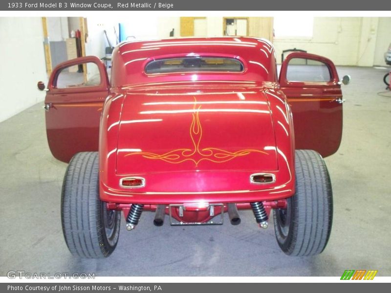Red Metallic / Beige 1933 Ford Model B 3 Window Coupe