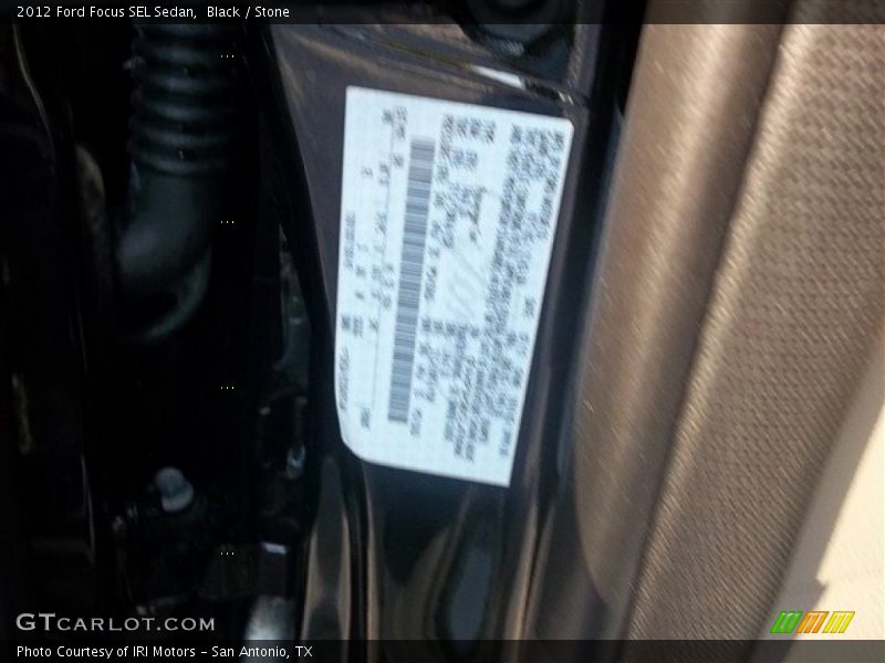 Black / Stone 2012 Ford Focus SEL Sedan