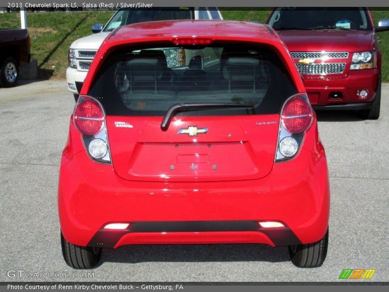 Salsa (Red) / Silver/Silver 2013 Chevrolet Spark LS