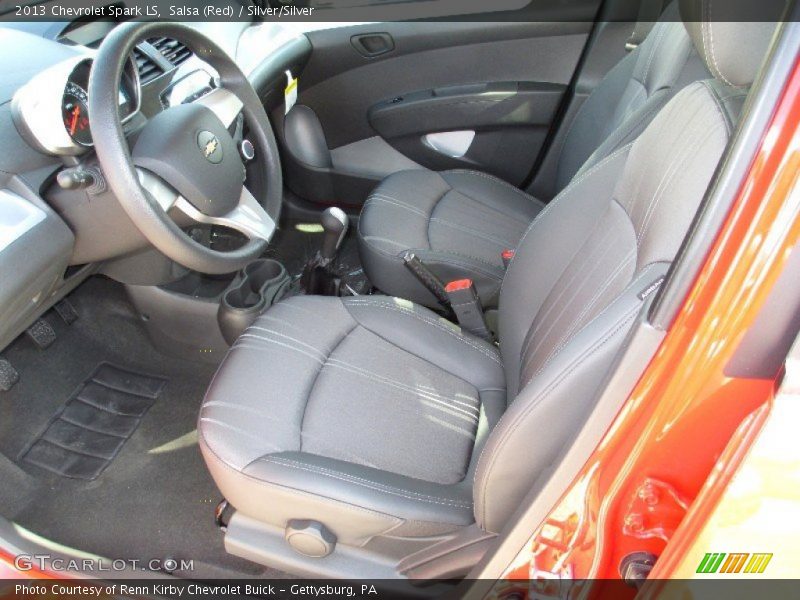 Salsa (Red) / Silver/Silver 2013 Chevrolet Spark LS
