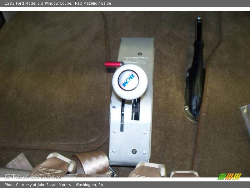 Red Metallic / Beige 1933 Ford Model B 3 Window Coupe