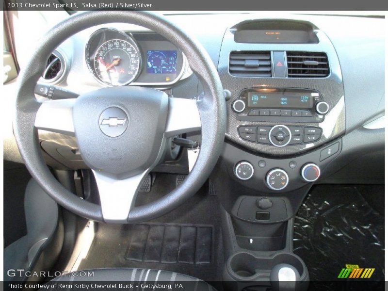 Salsa (Red) / Silver/Silver 2013 Chevrolet Spark LS