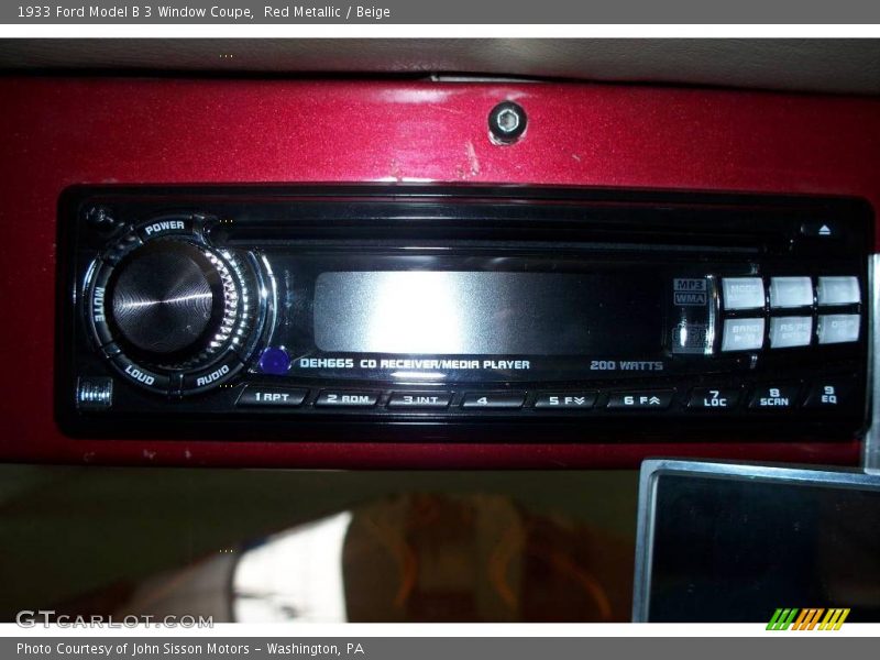 Red Metallic / Beige 1933 Ford Model B 3 Window Coupe