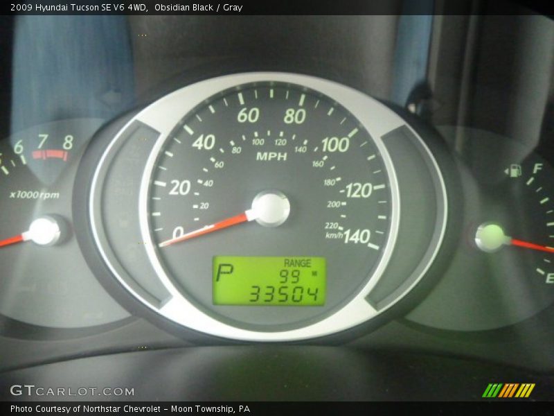 Obsidian Black / Gray 2009 Hyundai Tucson SE V6 4WD