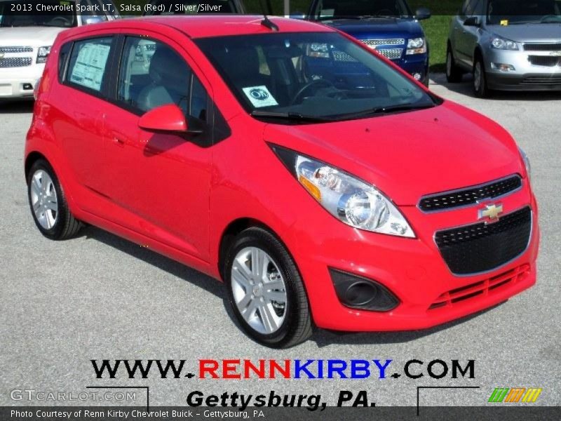 Salsa (Red) / Silver/Silver 2013 Chevrolet Spark LT