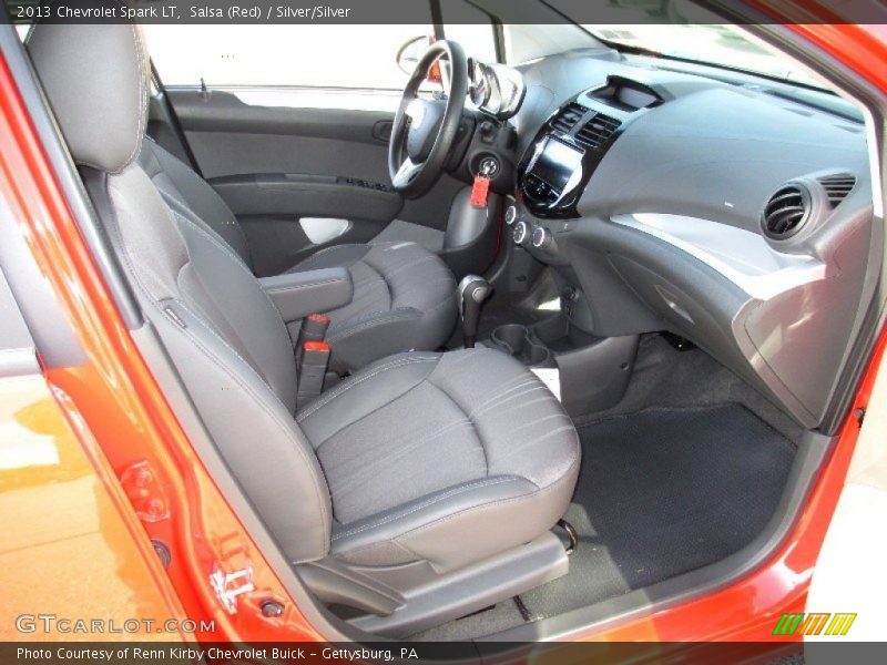 Salsa (Red) / Silver/Silver 2013 Chevrolet Spark LT
