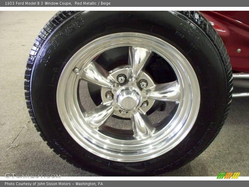 Red Metallic / Beige 1933 Ford Model B 3 Window Coupe