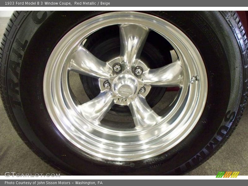 Red Metallic / Beige 1933 Ford Model B 3 Window Coupe
