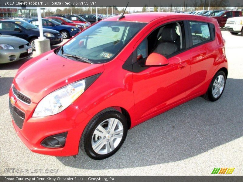 Salsa (Red) / Silver/Silver 2013 Chevrolet Spark LT
