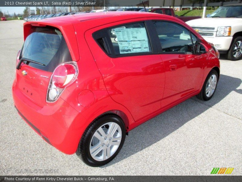Salsa (Red) / Silver/Silver 2013 Chevrolet Spark LT