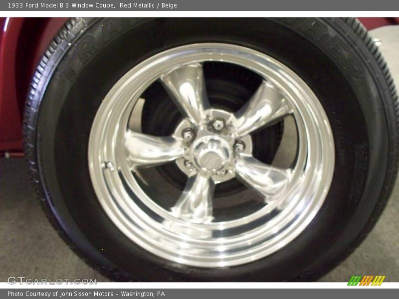 Red Metallic / Beige 1933 Ford Model B 3 Window Coupe