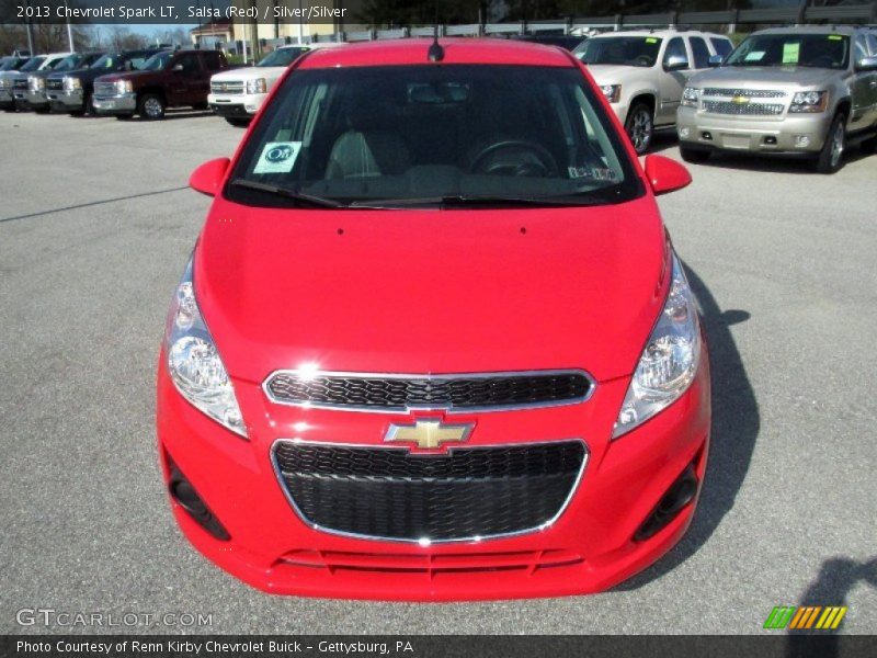 Salsa (Red) / Silver/Silver 2013 Chevrolet Spark LT