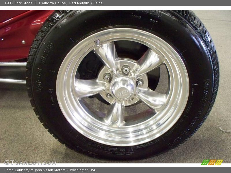 Red Metallic / Beige 1933 Ford Model B 3 Window Coupe