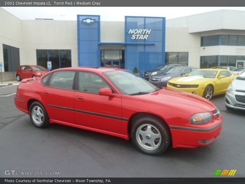 Torch Red / Medium Gray 2001 Chevrolet Impala LS