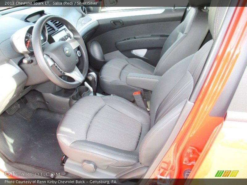 Salsa (Red) / Silver/Silver 2013 Chevrolet Spark LT