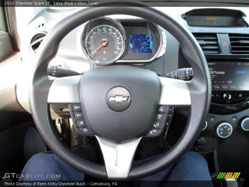 Salsa (Red) / Silver/Silver 2013 Chevrolet Spark LT