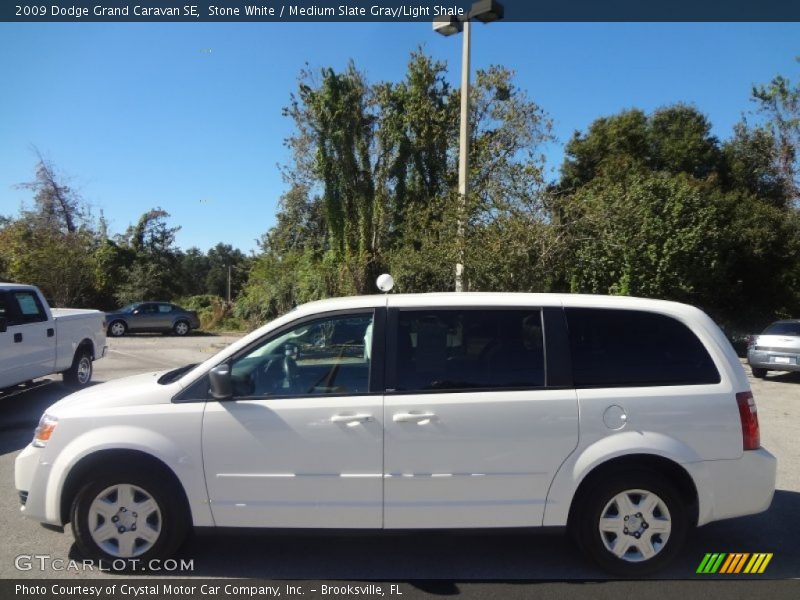 Stone White / Medium Slate Gray/Light Shale 2009 Dodge Grand Caravan SE
