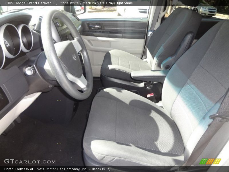Stone White / Medium Slate Gray/Light Shale 2009 Dodge Grand Caravan SE