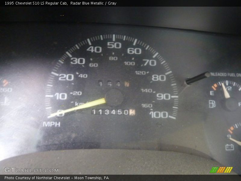 Radar Blue Metallic / Gray 1995 Chevrolet S10 LS Regular Cab