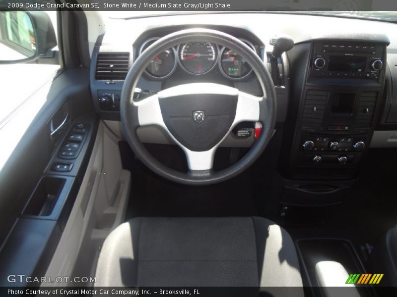 Stone White / Medium Slate Gray/Light Shale 2009 Dodge Grand Caravan SE