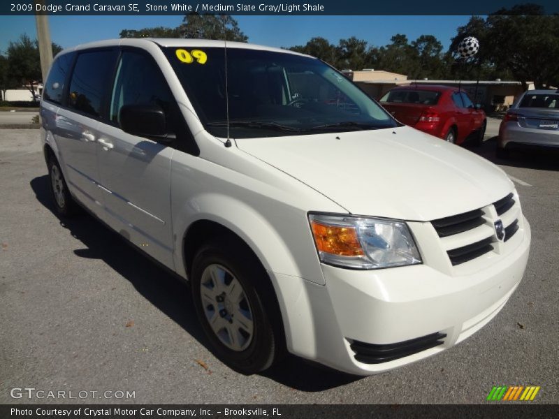 Stone White / Medium Slate Gray/Light Shale 2009 Dodge Grand Caravan SE