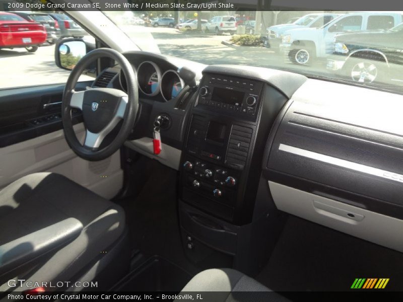 Stone White / Medium Slate Gray/Light Shale 2009 Dodge Grand Caravan SE