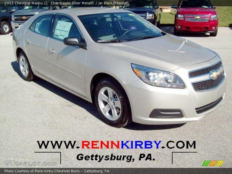 Champagne Silver Metallic / Jet Black/Titanium 2013 Chevrolet Malibu LS