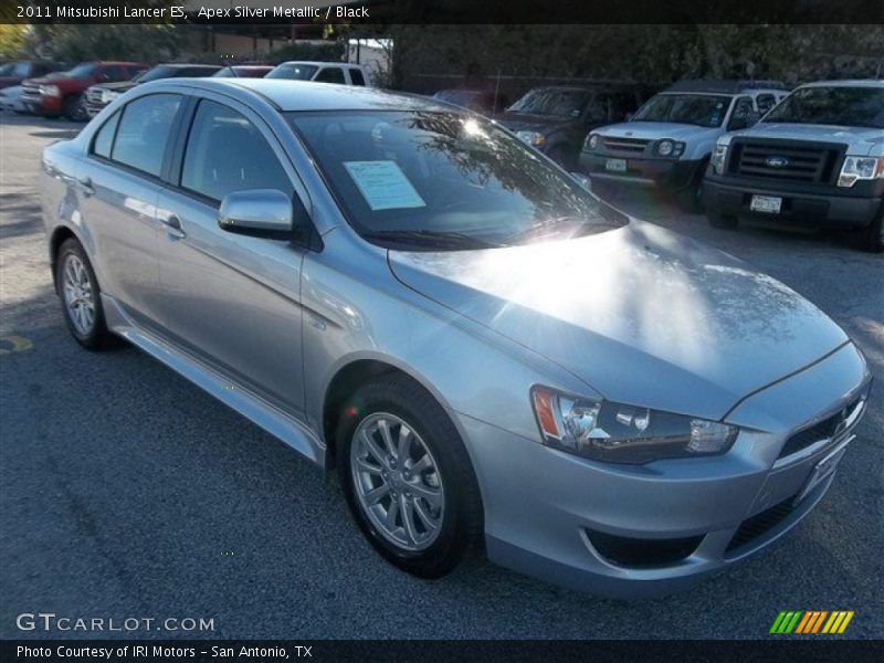 Apex Silver Metallic / Black 2011 Mitsubishi Lancer ES