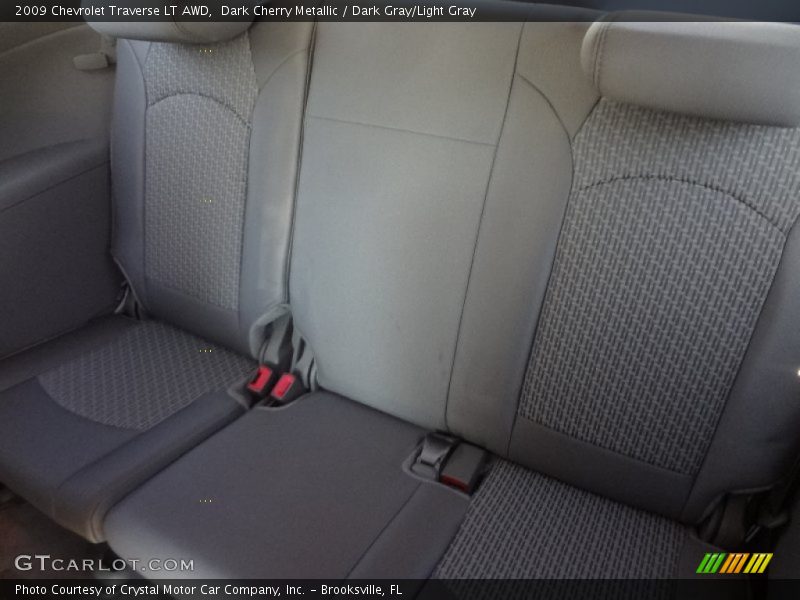 Dark Cherry Metallic / Dark Gray/Light Gray 2009 Chevrolet Traverse LT AWD