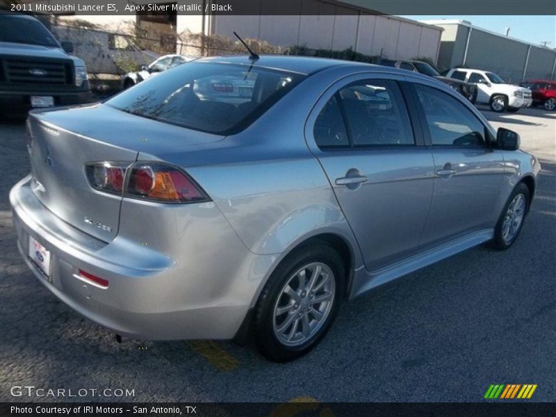 Apex Silver Metallic / Black 2011 Mitsubishi Lancer ES
